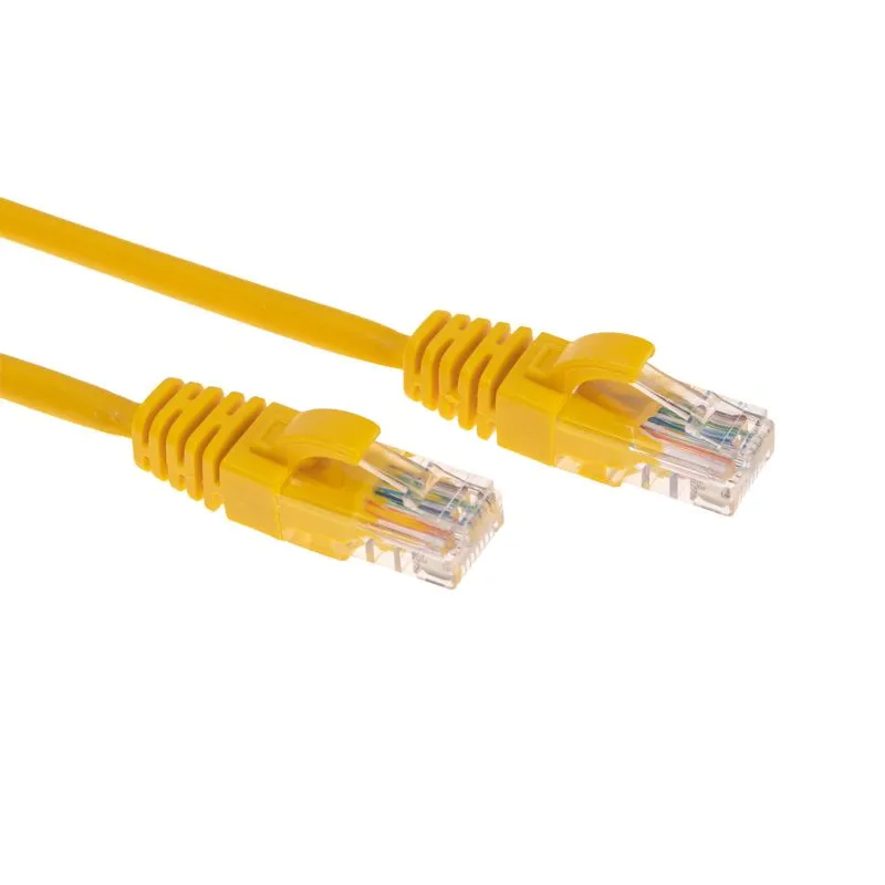Патч-корд U/UTP, CAT 5e, RJ45-RJ45, 26AWG, LSZH, желтый, 2м REXANT - Фото 3