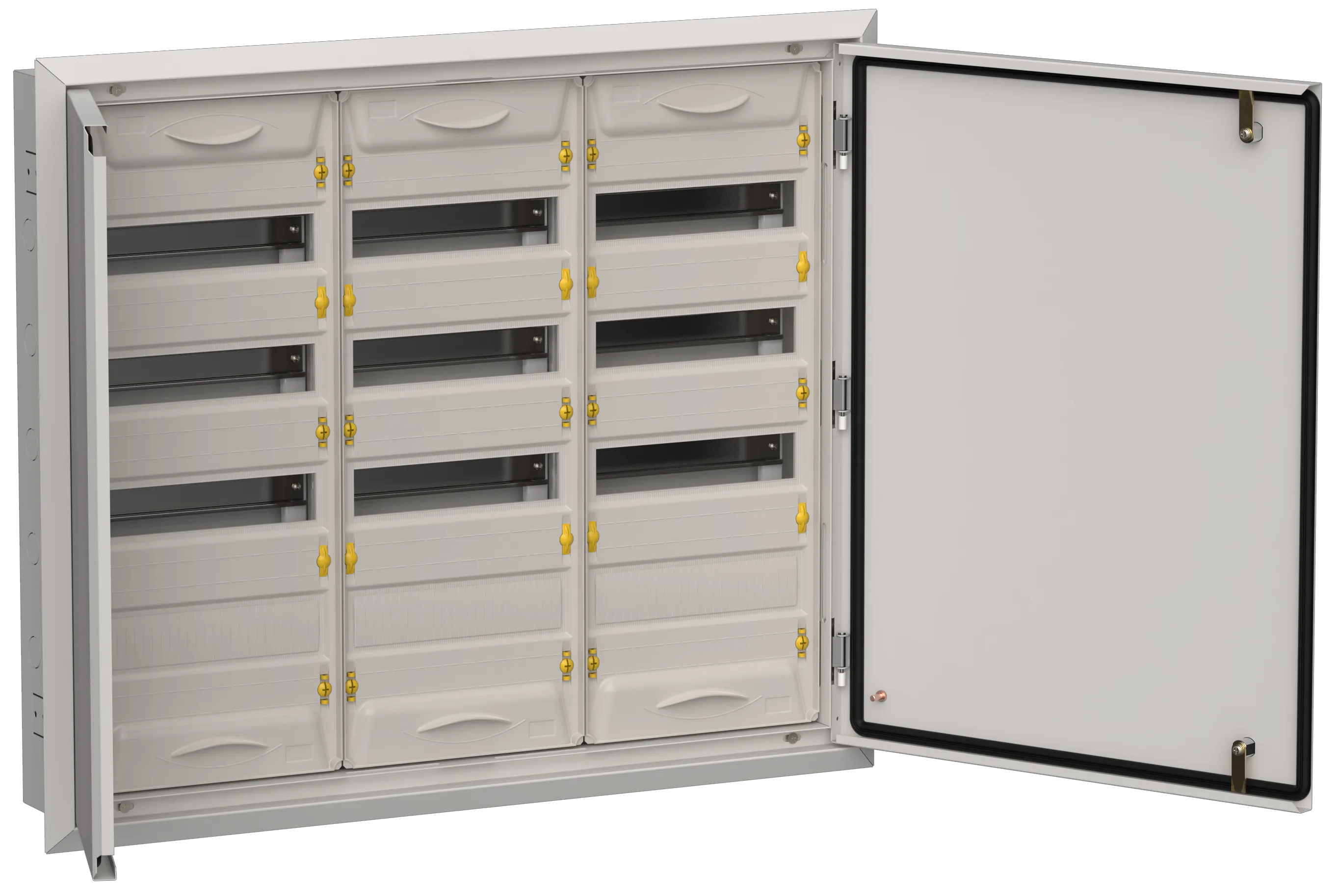 TITAN 5 Корпус металлический ЩРв-144 (3х48) 755х885х130мм IP31 серый (две двери) IEK TI5-50-V-3X048-31-7035