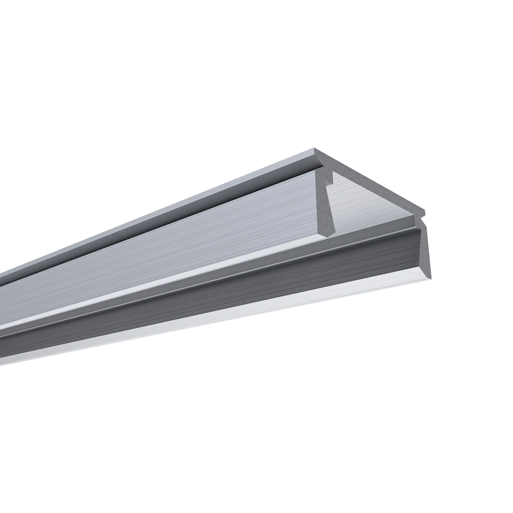 Профиль алюминиевый  П-образный , накладной, серебро, 15,2х6мм, 2м, шир. ленты до 10мм, , без упаковки (без рассеивателя, без заглушек)