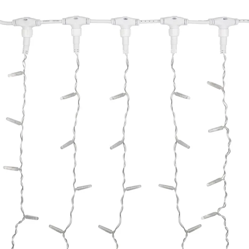 Гирлянда светодиодная Занавес 2х1,5м 192 LED МУЛЬТИКОЛОР прозрачный ПВХ IP65 постоянное свечение 230В блок в комплекте NEON-NIGHT - Фото 3