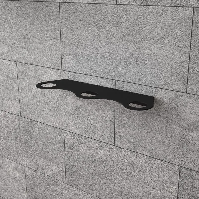 Держатель дозатора для жидкого мыла и шампуней на 3 флакона настенный, черный REXANT - Фото 2