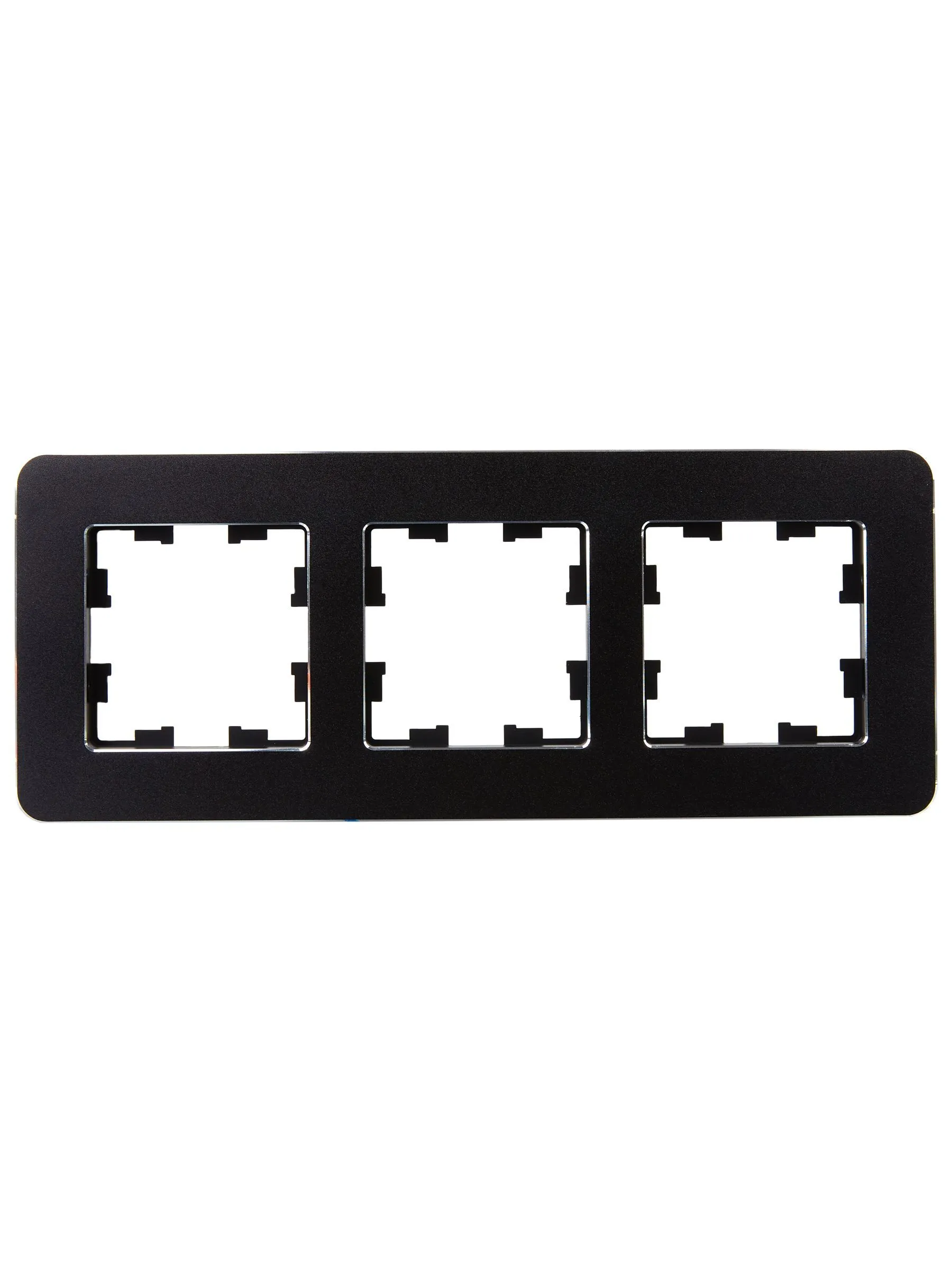BRITE Рамка 3-местная РУ-3-1-Бр металл черный RE IEK - Фото 5