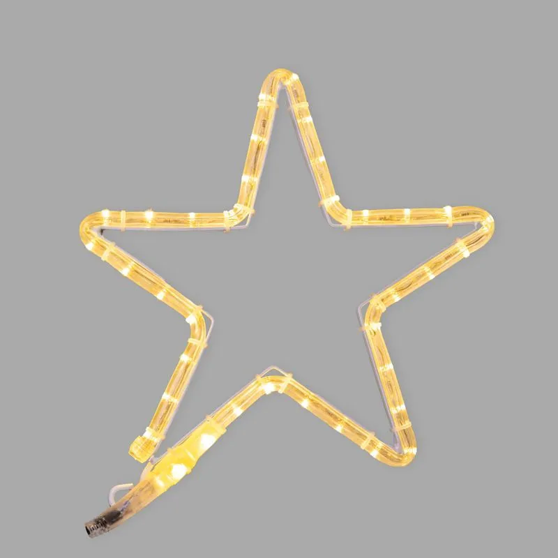 Фигура Звездочка цвет ТЕПЛЫЙ БЕЛЫЙ, размер 30x28 см NEON-NIGHT 501-211