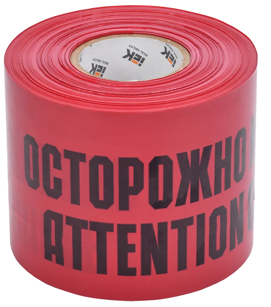 Лента сигнальная ЛСЭ-600 "Осторожно кабель" (600мм-200мкм) 100м IEK - Фото 2