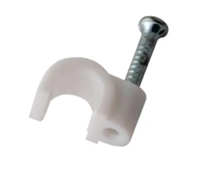 Крепеж кабеля круглый 5мм, белый (50 шт/уп) REXANT