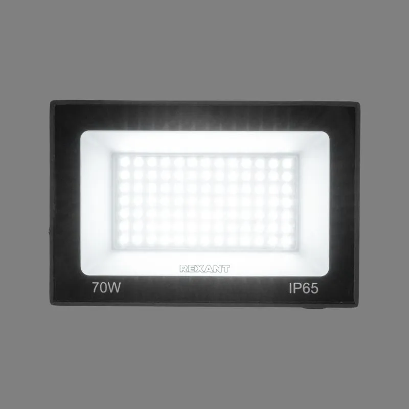 Прожектор светодиодный СДО 70Вт 5600Лм 6500К холодный свет, черный корпус REXANT - Фото 4