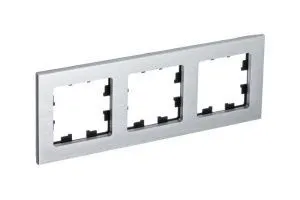 Рамка 3-м AtlasDesign Nature метал. серебр. SE ATN312103 1307963
