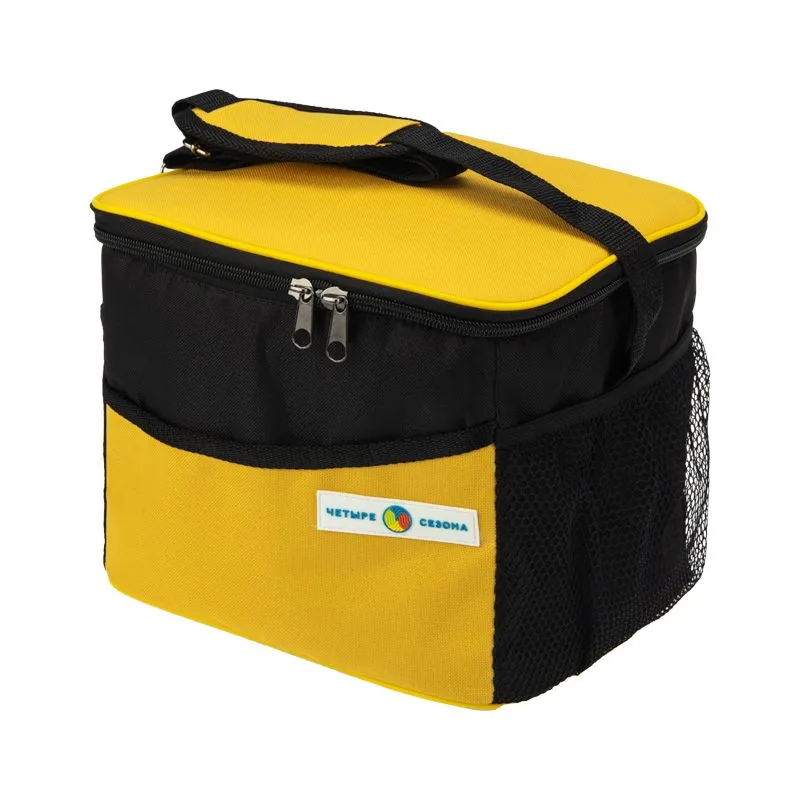 Сумка-холодильник (термосумка) 10л, 2 слоя утепления, с карманами ЧЕТЫРЕ СЕЗОНА