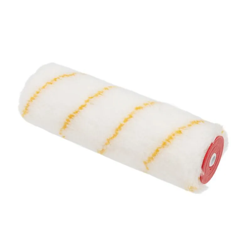 Ролик (сменный) полиамид белый с желтой полосой, ворс 11 мм, ширина ролика 180 мм, Ø 42 мм, бюгель 6 мм REXANT 89-0125