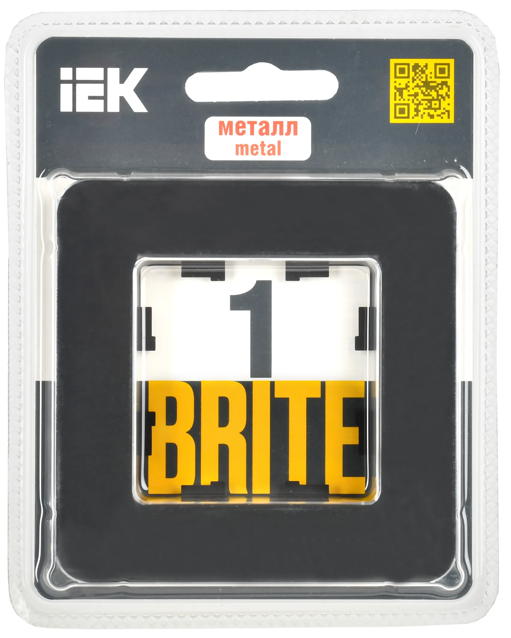BRITE Рамка 1-местная РУ-1-1-Бр металл черный RE AL IEK - Фото 2