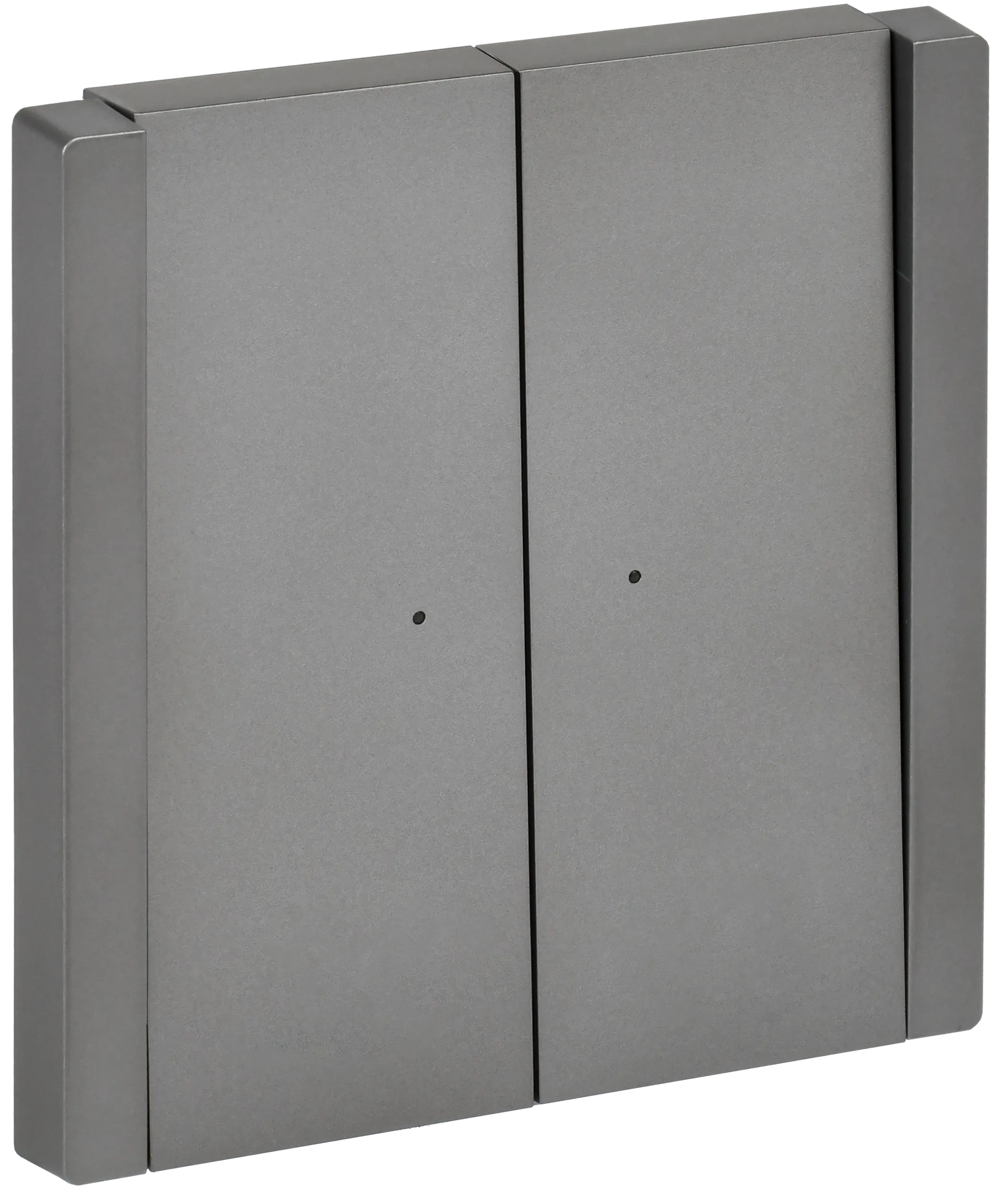 FORTE&PIANO Выключатель 2-клавишный проходной с индикацией 10А FP508 сталь IEK