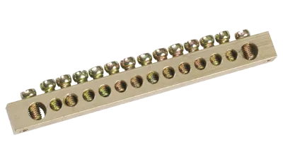 Шина PEN "земля-ноль" 6х9мм 14/2 (14групп/крепеж по краям) IEK