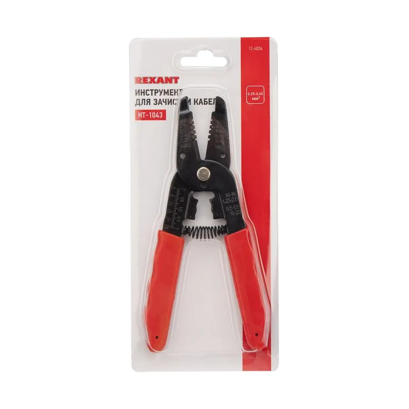 Инструмент HT-1043 для зачистки кабеля 0,25-0,65мм² REXANT - Фото 4