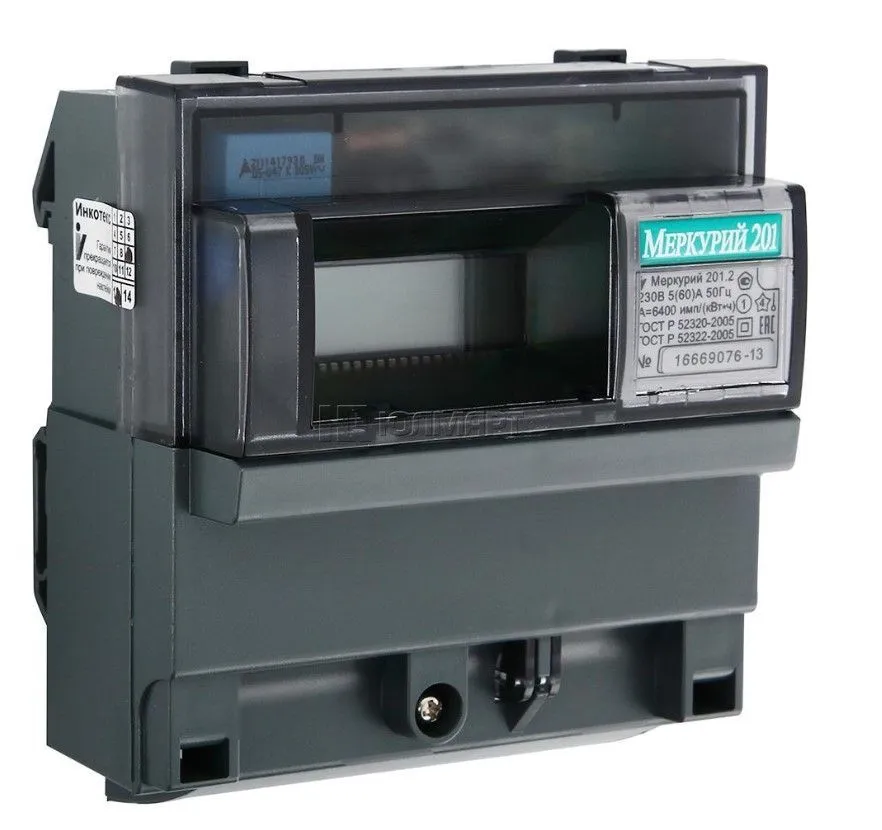 Счетчик электроэнергии однофазный Меркурий 201.2 MER201.2