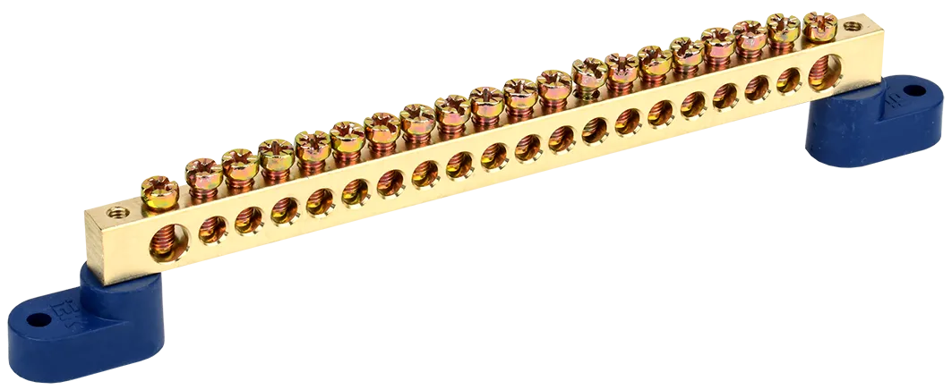 Шина N "ноль" на двух угловых изоляторах ШНИ-8х12-20-У2-С IEK