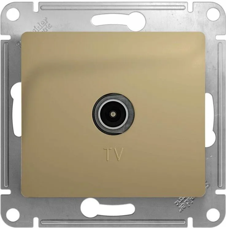 Розетка телевизионная TV Glossa коннектор механизм титан SE GSL000493