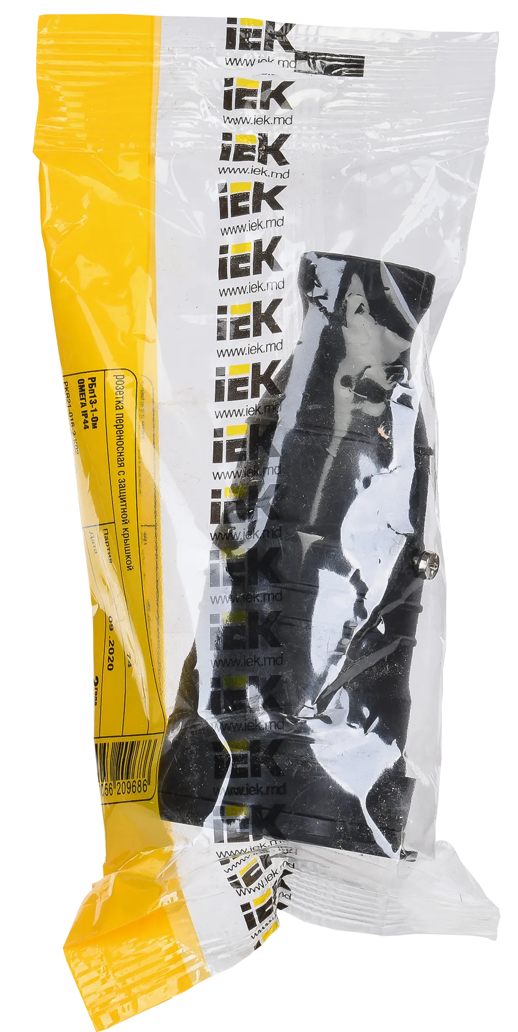 РБп13-1-0м Розетка с защитной крышкой переносная ОМЕГА IP44 каучук IEK - Фото 2