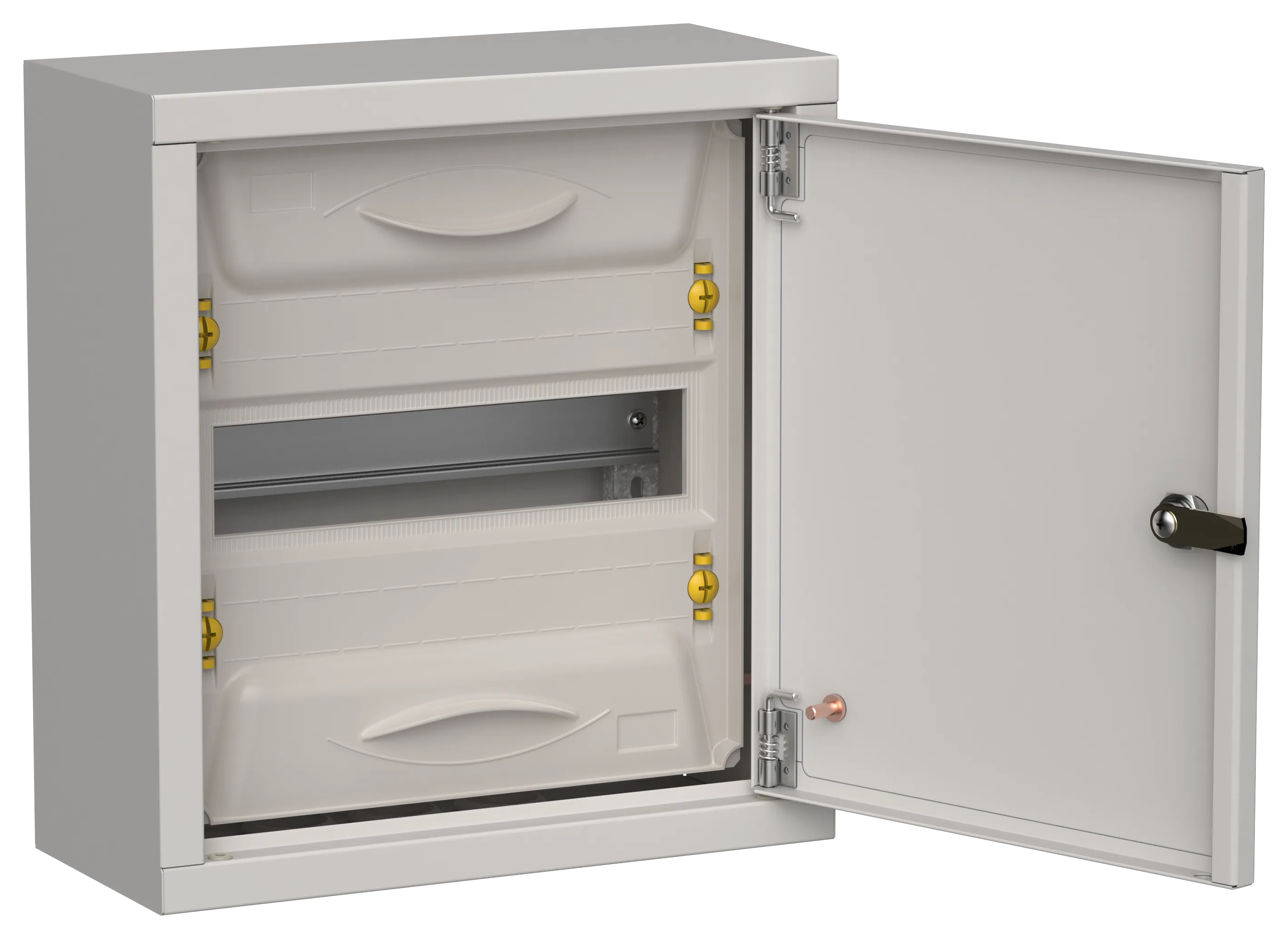 TITAN 5 Корпус металлический ЩРн-12 (1х12) 335х310х140мм IP31 серый (одна дверь) IEK