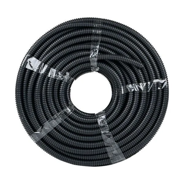 Труба гофр. негорючая безгалог. FRHF с протяжкой d20 мм (100 м) черн. EKF-Plast - Фото 2