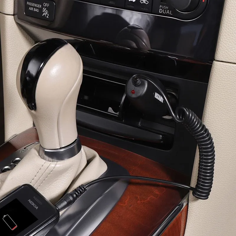 Автозарядка в прикуриватель для NOKIA 51**/32**/88**/6***  «толстая» (АЗУ) (5 V, 700 mA) шнур спираль 1.2 м черная REXANT - Фото 2