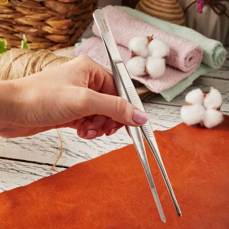 Пинцет прямой, рифленый 200мм (блистер) REXANT - Фото 4