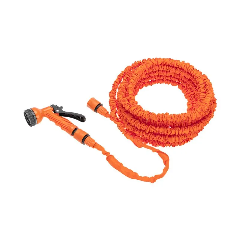 Набор поливочный, растягивающийся шланг 20 м, пистолет 7 режимов, соединитель ЧЕТЫРЕ СЕЗОНА