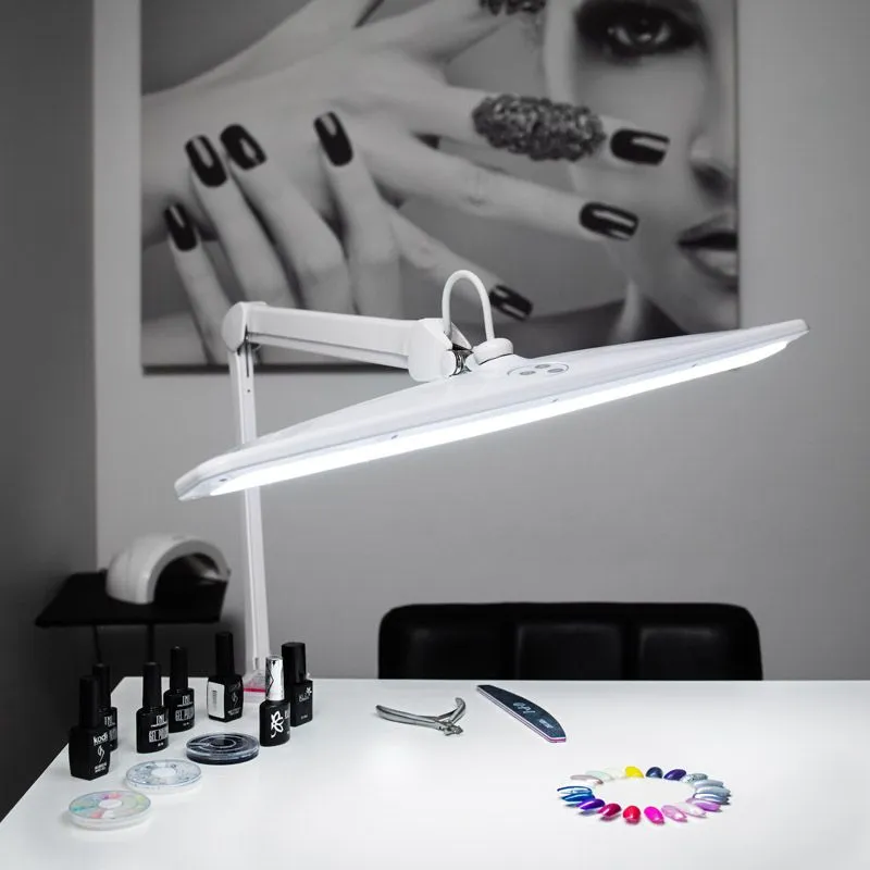 Лампа настольная бестеневая, струбцина, ECO light, 84 SMD LED, сенсорный диммер, белая REXANT - Фото 2