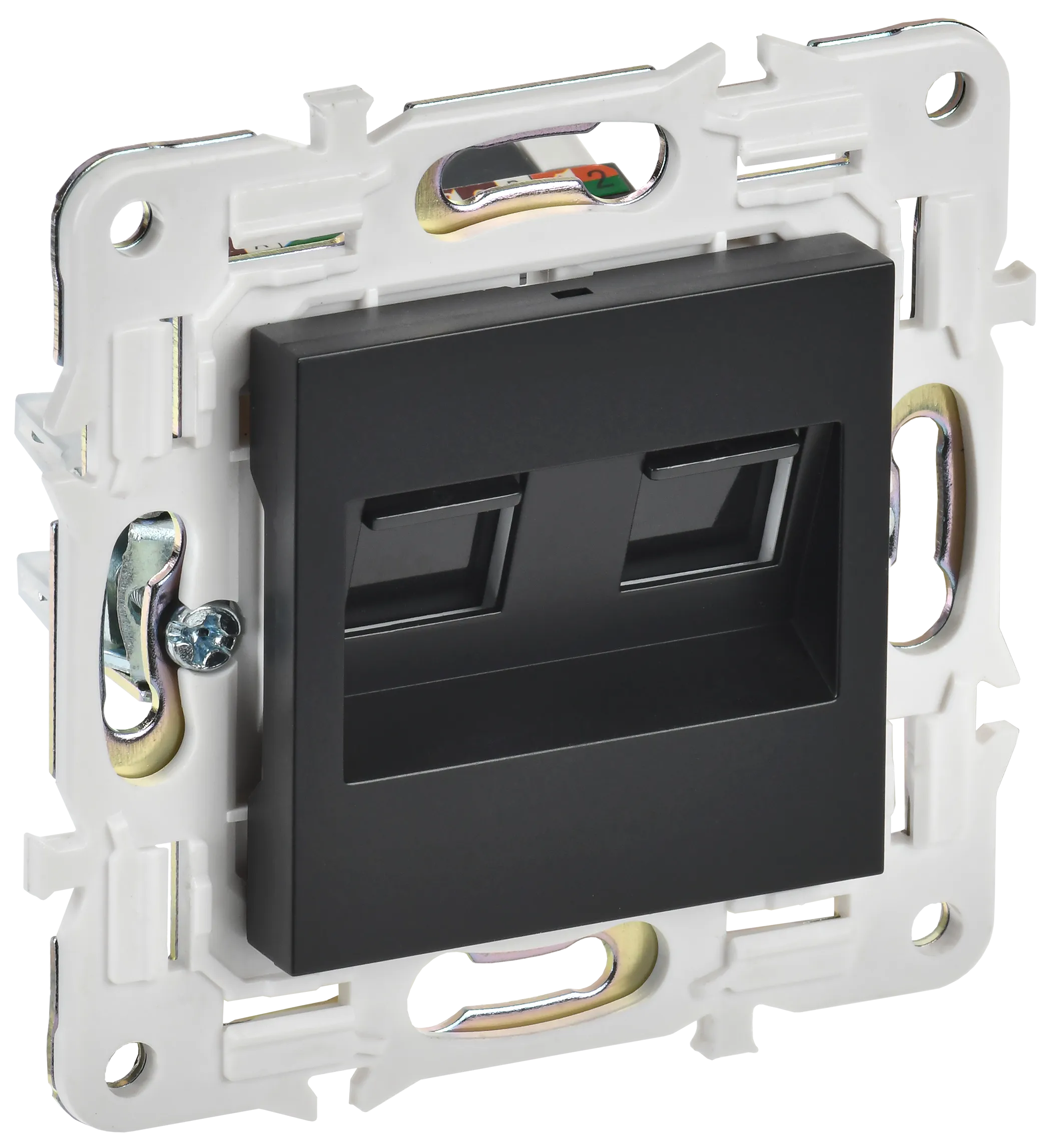 SKANDY Розетка компьютерная двойная RJ45 кат.5E SK-K03Bl черный IEK