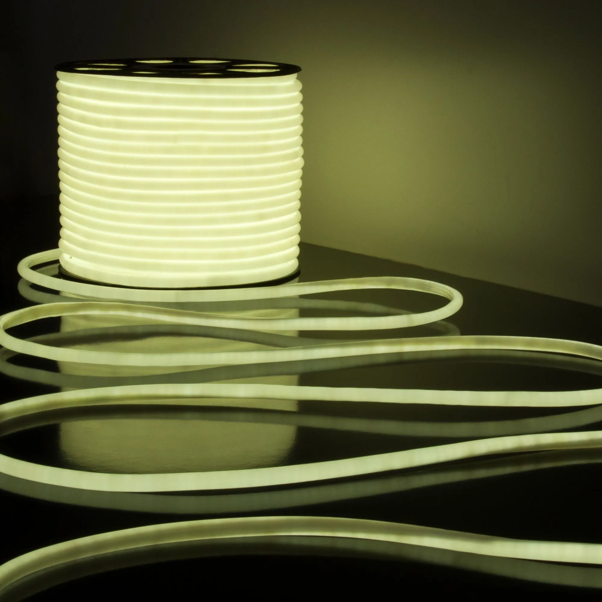 Гибкий неон светодиодный 220V 9,6W 144Led 2835 IP67 круглый холодный белый, 50 м Elektrostandard - Фото 2