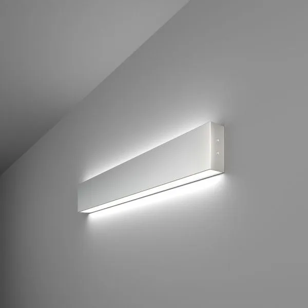 Светильник светодиодный линейный накладной двусторонний 53см 20Вт 6500К матовое серебро 101-100-40-5