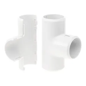 Тройник разборный белый d25 мм (30шт/300шт уп/кор) Промрукав PR.07325б