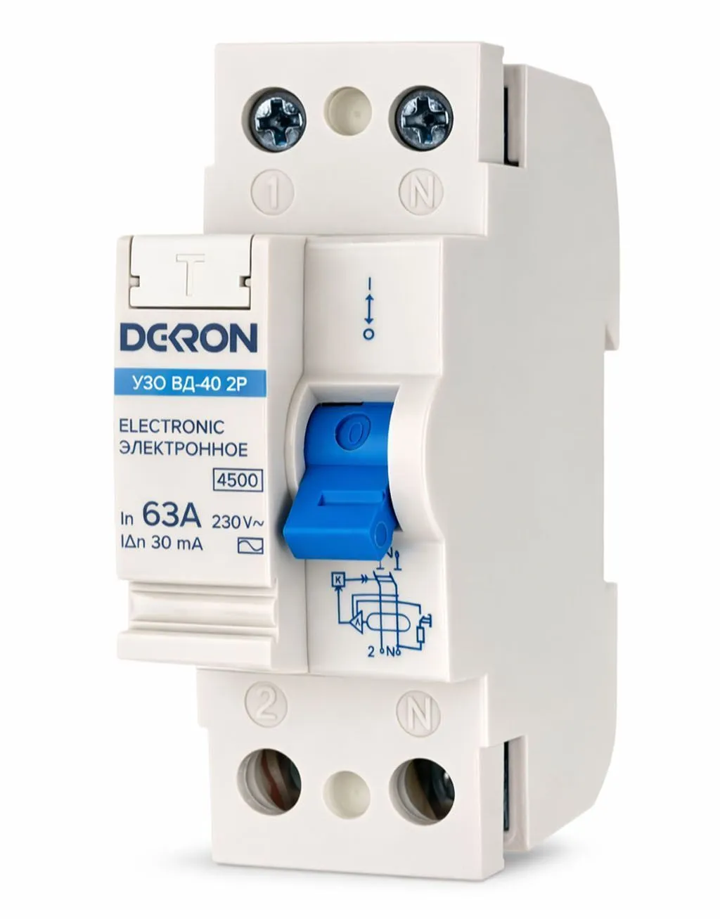 Устройства защитного отключения УЗО ВД-40 2P 63А/30мА тип АС 4.5кА
