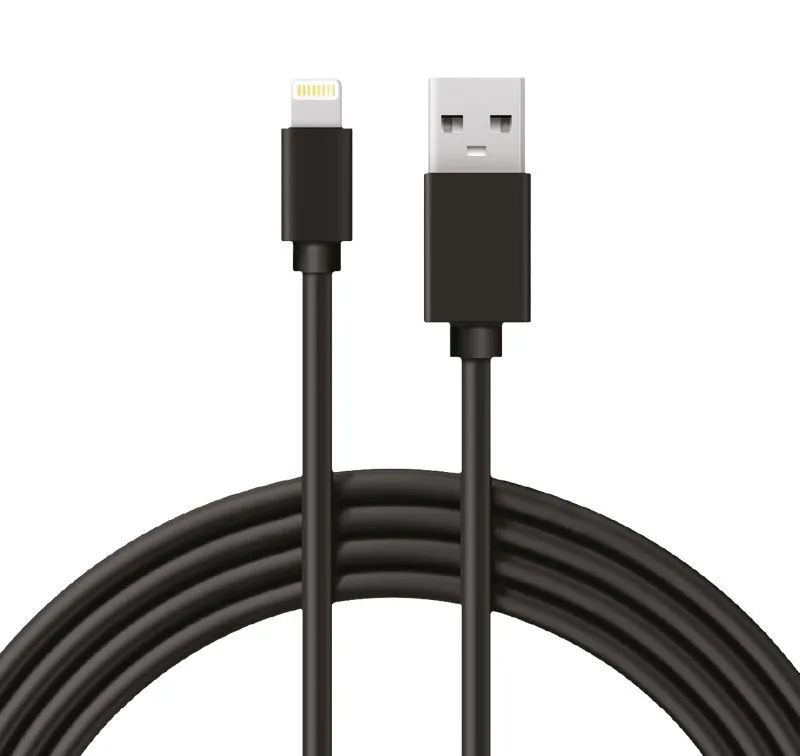 Кабель USB-A – Lightning для Apple, 2,1А, 1м, ПВХ, черный REXANT 18-7050