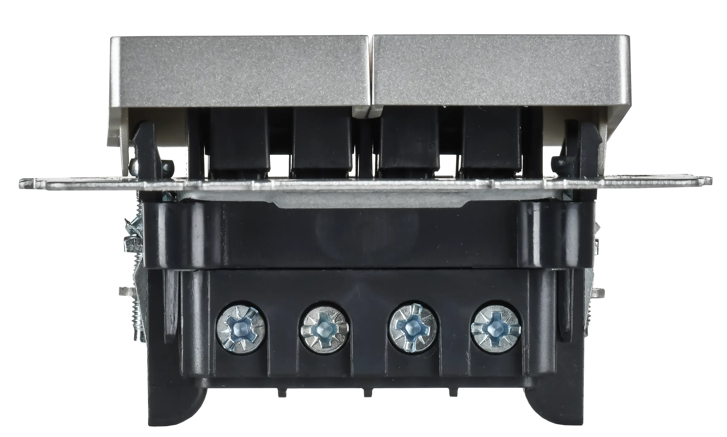 BRITE Выключатель 2-клавишный перекрестный 10А ВС10-2-3-БрА алюминий IEK - Фото 3