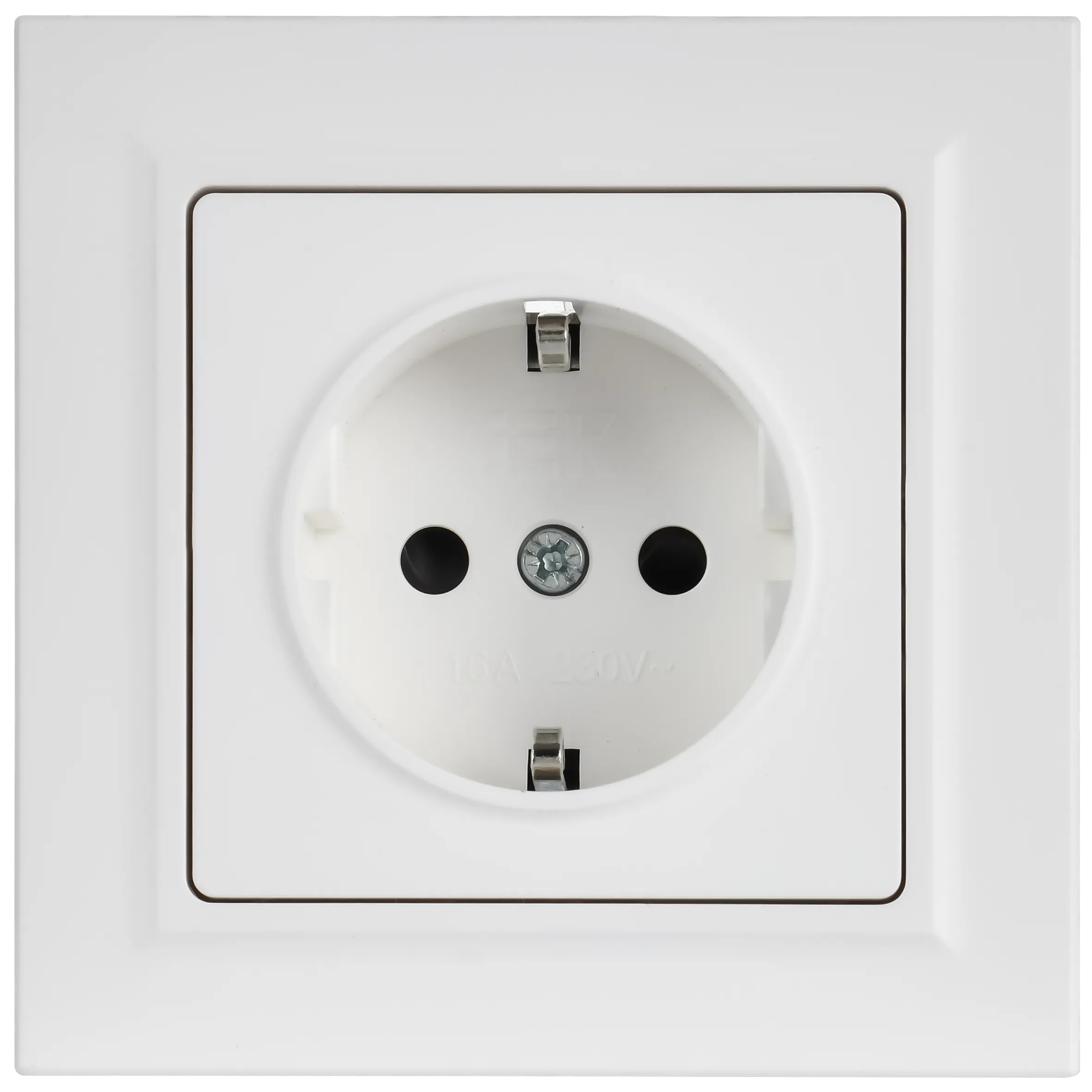 BRITE Розетка 1-местная с заземлением с защитными шторками 16А в сборе РСР14-1-0-БрАБ арктический белый IEK - Фото 6