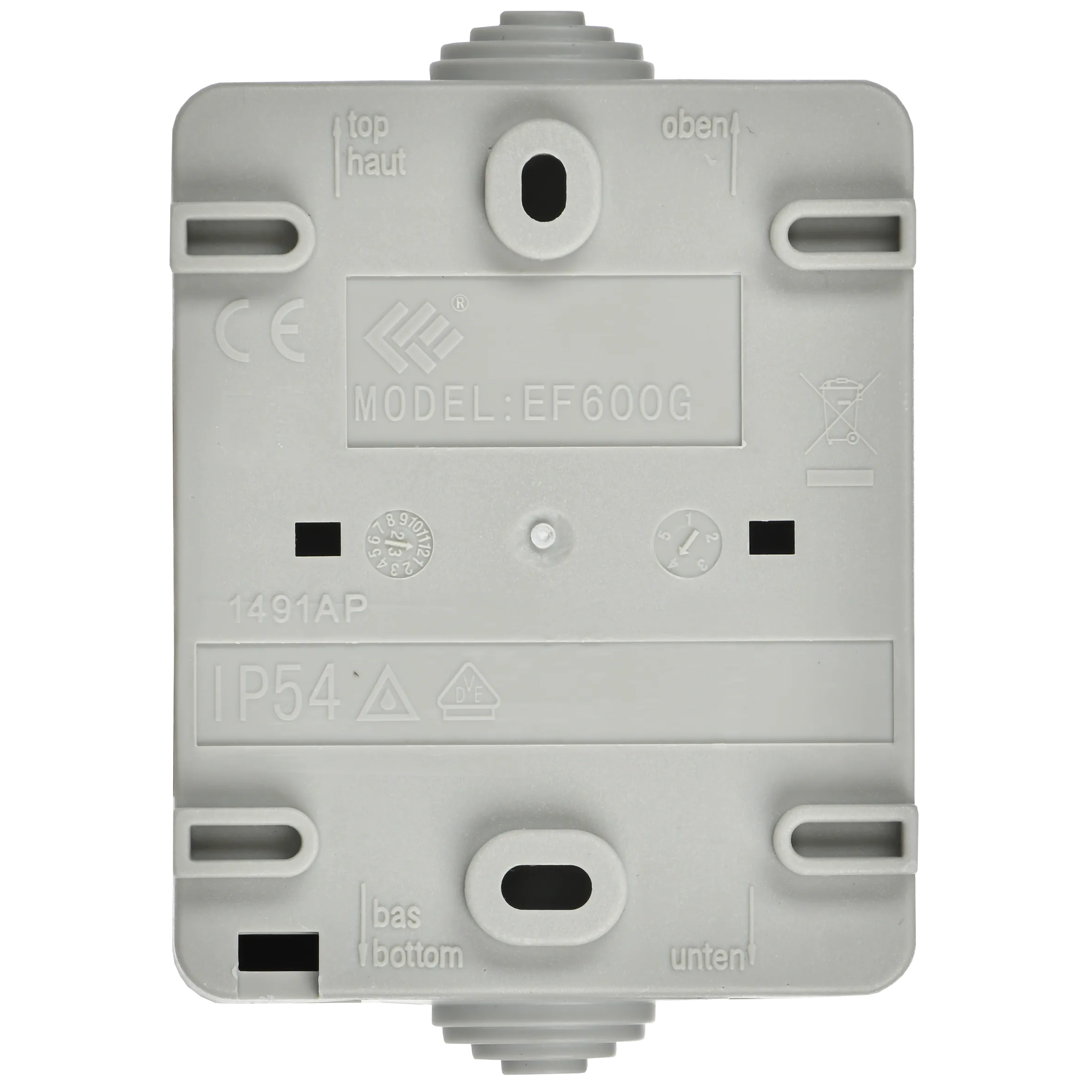 FORS Розетка 1-местная с заземлением для открытой установки 16А IP54 РСб20-3-ФСр серый IEK - Фото 4