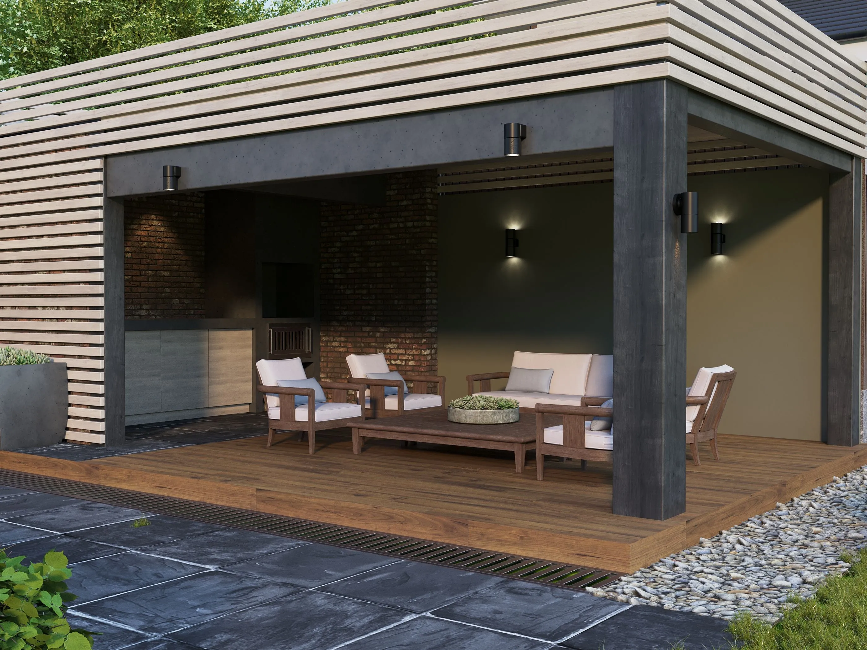 LIGHTING Светильник уличный 5107 настенный под лампу GU10 IP65 черный IEK - Фото 5