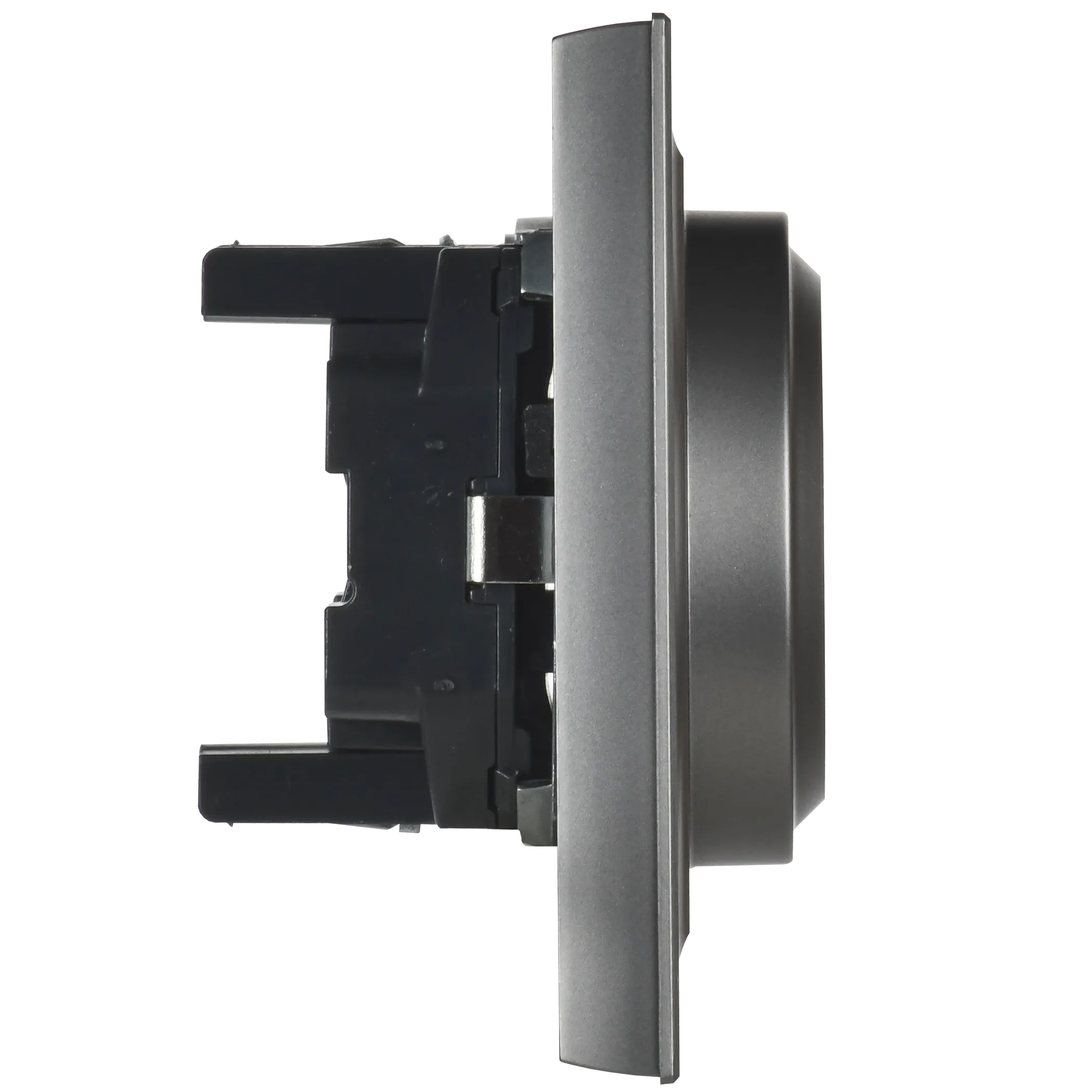 BRITE Розетка 2-местная с заземлением без защитных шторок 16А в сборе РС12-3-БрС сталь IEK - Фото 5