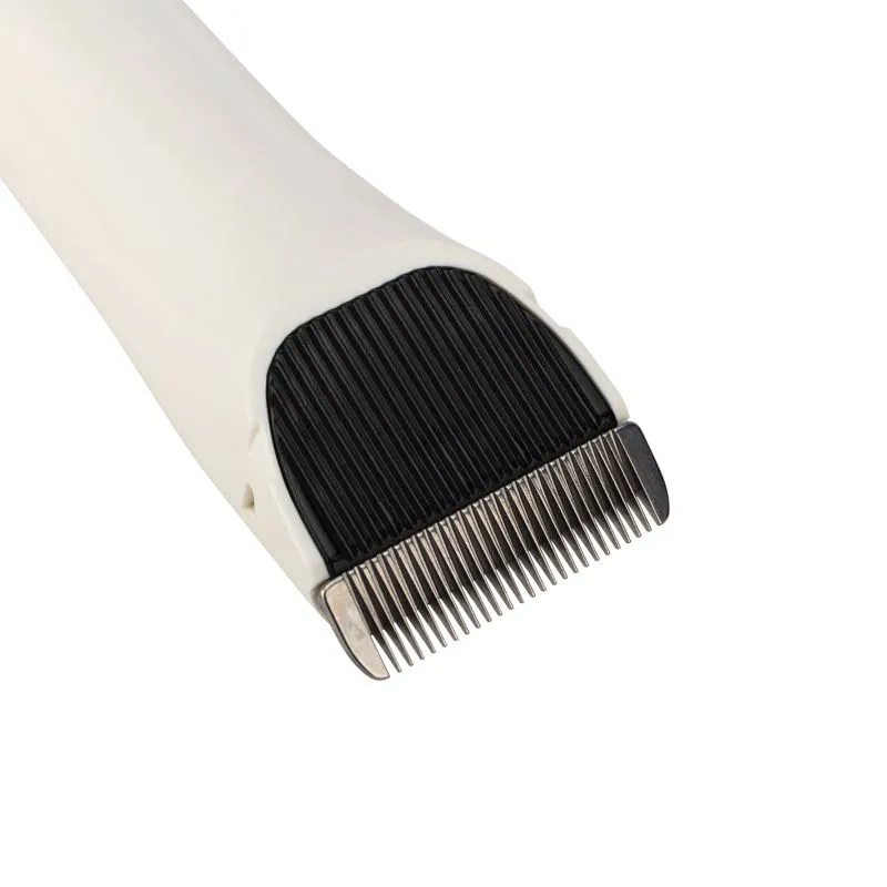 Машинка для стрижки домашних животных со светодиодным индикатором 3,7 В, белая - Фото 5