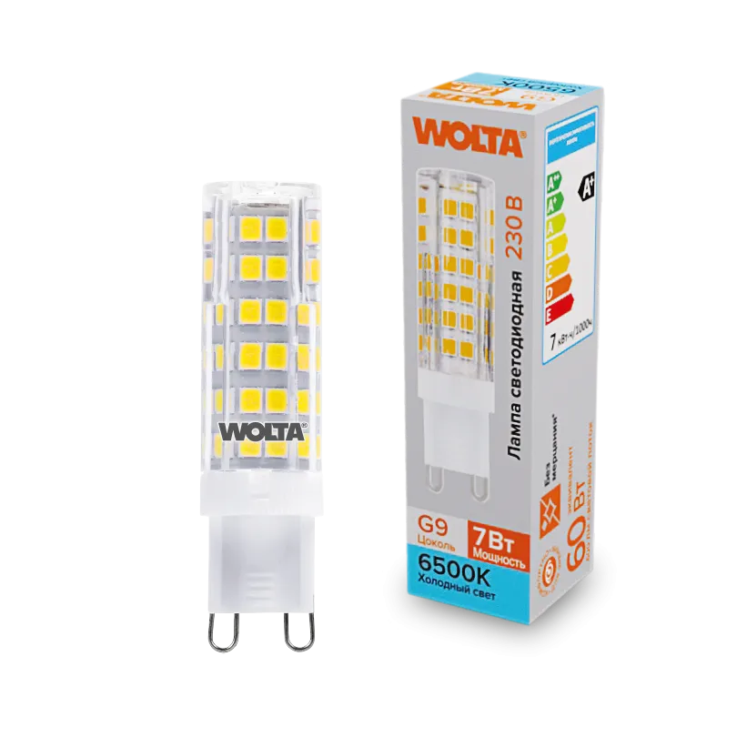 Светодиодная лампа WOLTA WSTD-JCD-7W6KG9-C 7Вт 6500K G9