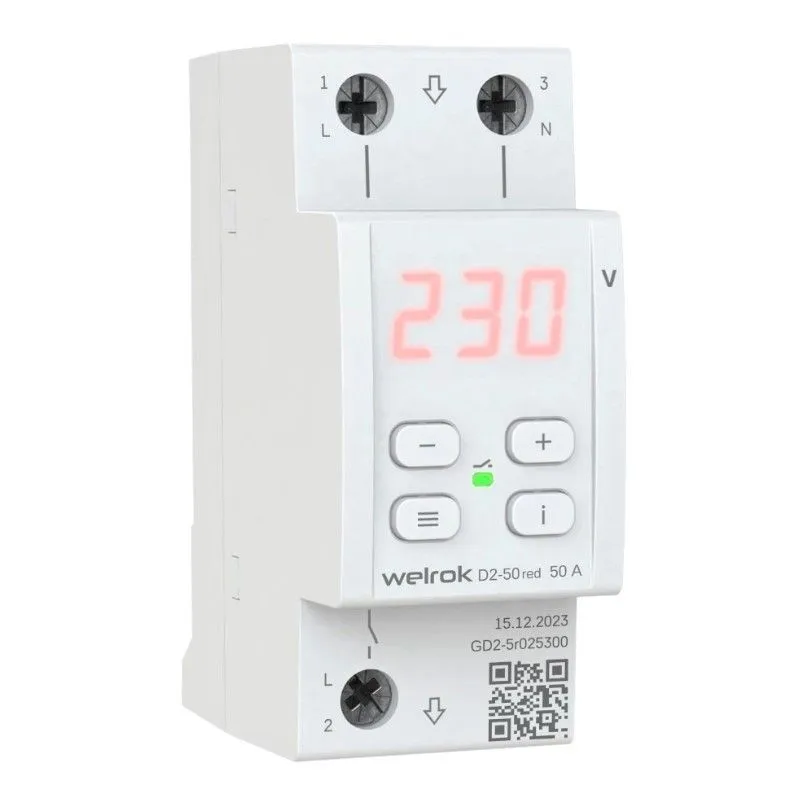 Реле напряжения Welrok D2-50 red - Фото 2