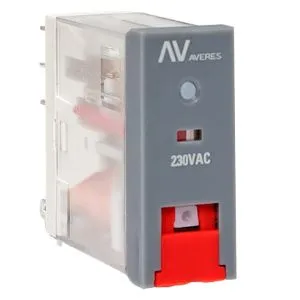 Реле промежуточное с кнопкой и мех. индикацией RPAt 22/2 8A 230В AC EKF rpat-22-2-230AC