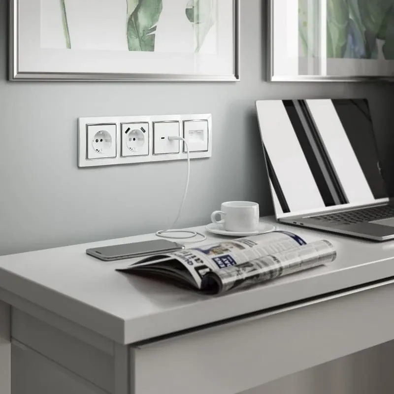 Розетка двойная Ethernet RJ-45 (белый) Werkel - Фото 5