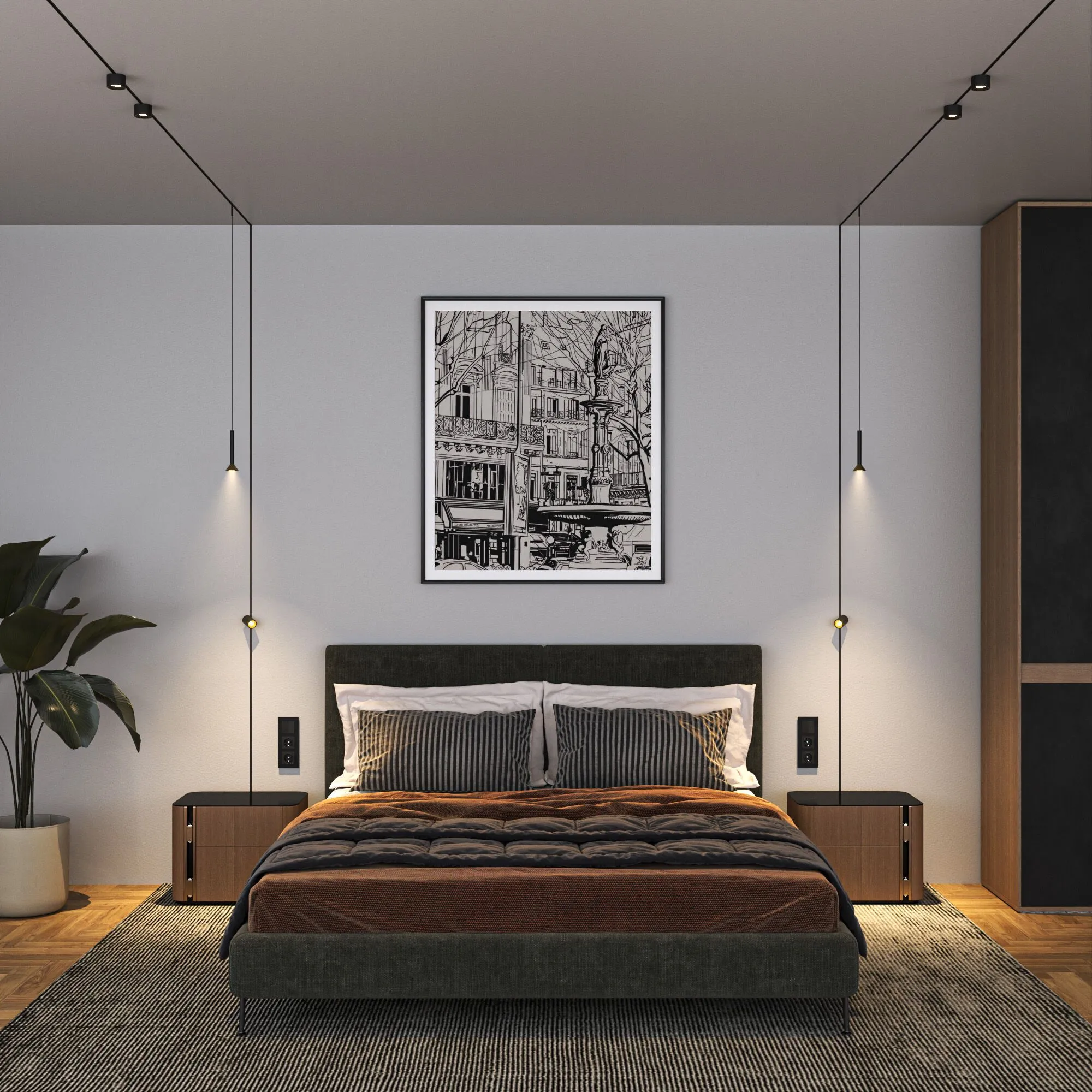 Mini Magnetic Трековый светильник 3W 3000K (черный/латунь) 85164/01  - Фото 5