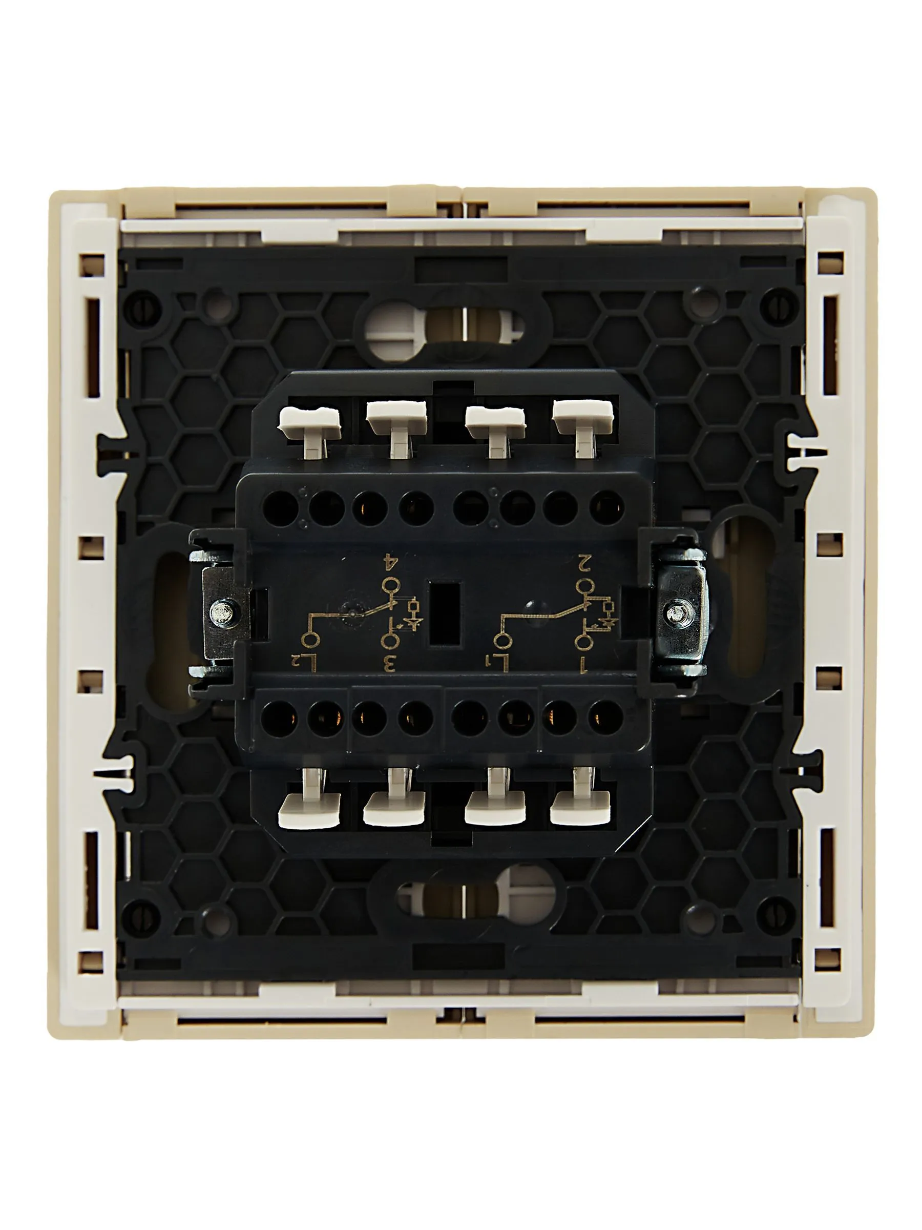 FORTE&PIANO Выключатель 2-клавишный проходной с индикацией 10А FP408 ваниль IEK - Фото 5