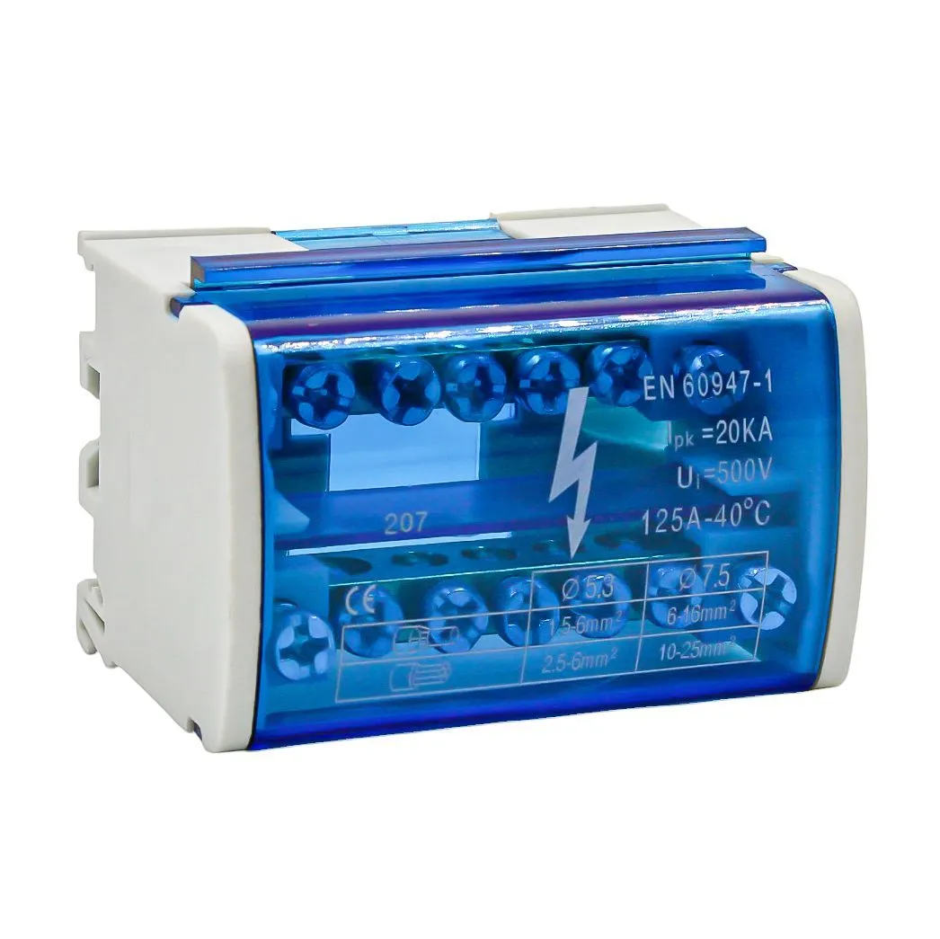 Шины на DIN-рейку в корпусе (кросс-модуль) 2х7 L+PEN DEKRON AN0805-0001