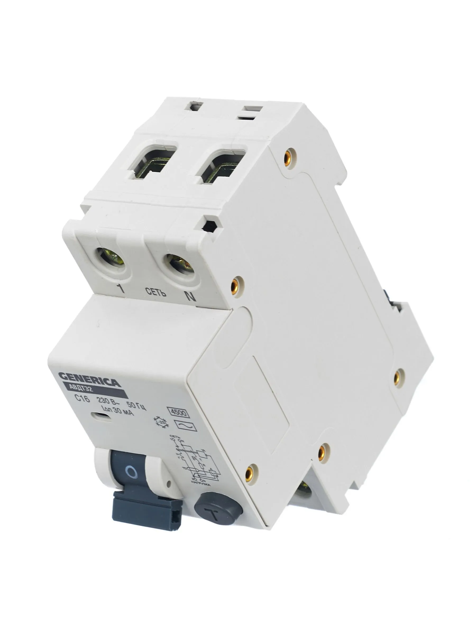 Автоматический выключатель дифференциального тока АВДТ32 C16 GENERICA - Фото 6