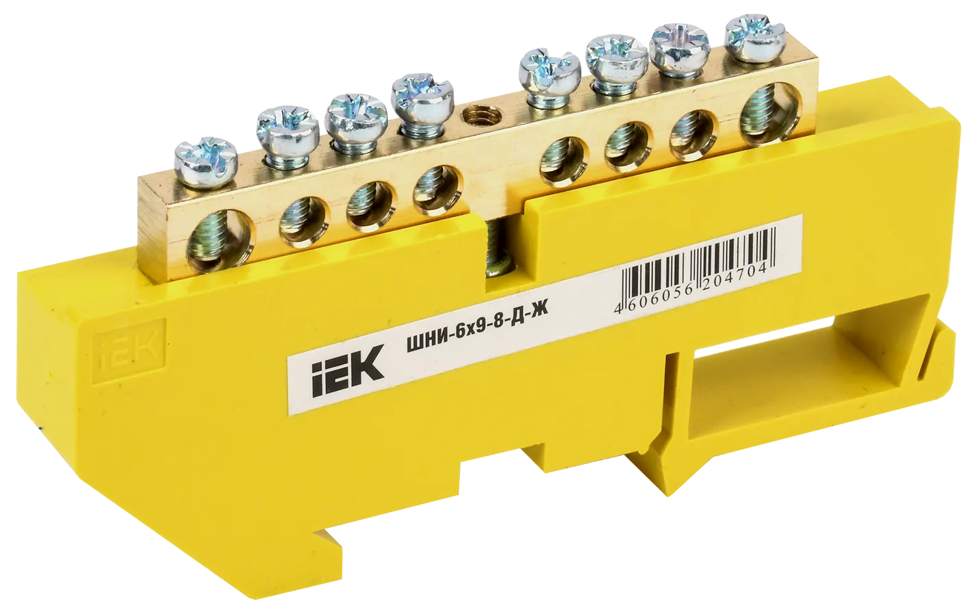 Шина PE "земля" на DIN-изол ШНИ-6х9-8-Д-Ж IEK