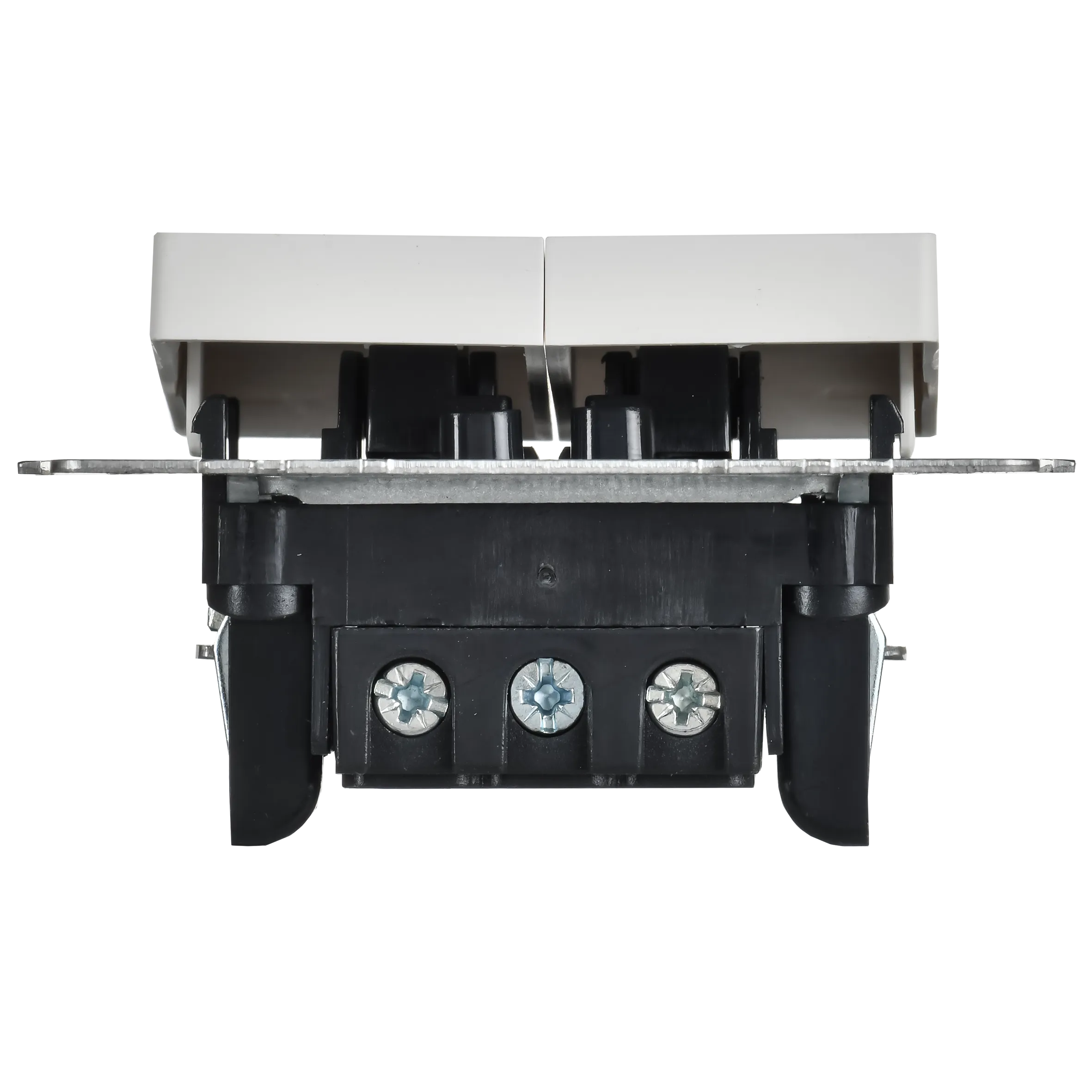 BRITE Выключатель 2-клавишный проходной 10А ВС10-2-6-БрАБ арктический белый IEK - Фото 3