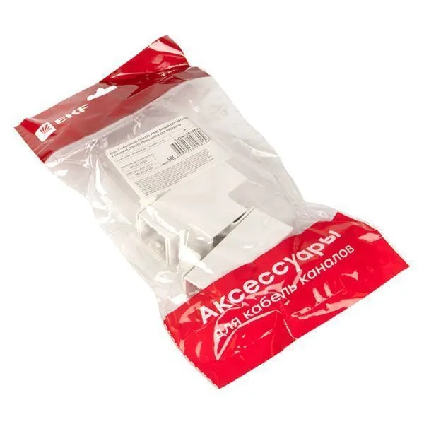 Угол T-образный (25х25) (4 шт) белый EKF-Plast - Фото 2